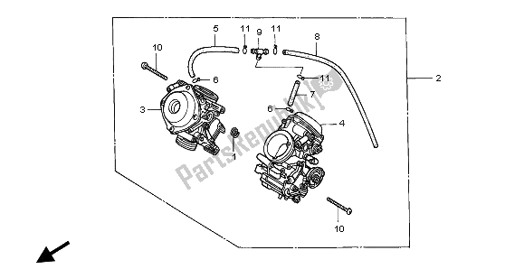 Todas las partes para Carburador (conjunto) de Honda VT 600C 1996