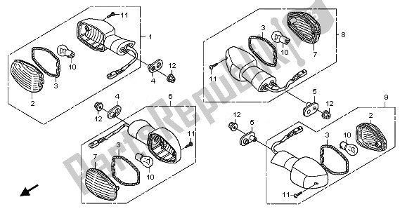 Tutte le parti per il Winker del Honda XL 700 VA Transalp 2008