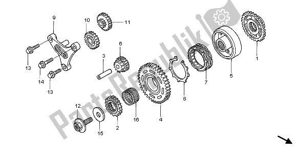 Tutte le parti per il Frizione Di Partenza del Honda TRX 450 ER 2007