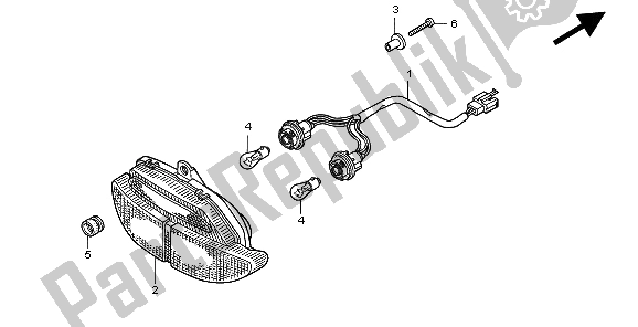 Tutte le parti per il Fanale Posteriore del Honda CBR 900 RR 1999