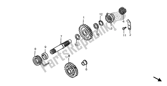 Todas las partes para Husillo De Arranque de Honda CR 250R 1997