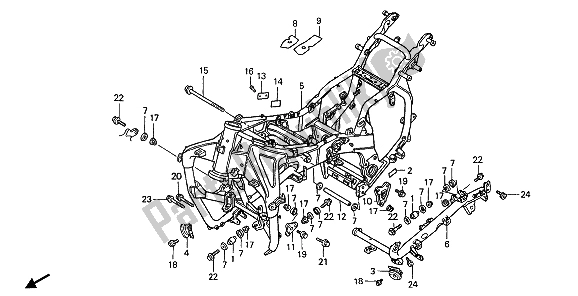 Alle onderdelen voor de Frame Lichaam van de Honda GL 1500 SE 1992