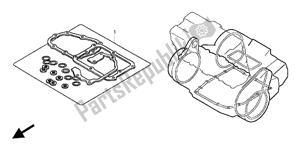 Alle onderdelen voor de Eop-2 Pakkingset B van de Honda CBF 1000 FS 2012