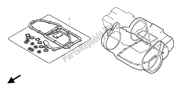 All parts for the Eop-2 Gasket Kit B of the Honda CBF 1000 FS 2012