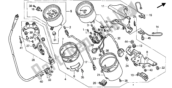 Tutte le parti per il Metro (mph) del Honda VF 750C 1994