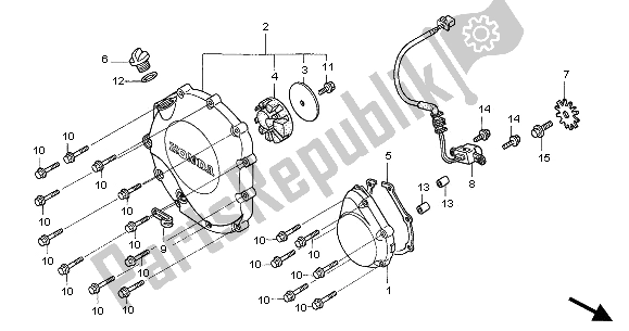 Wszystkie części do Prawa Os? Ona Skrzyni Korbowej Honda CB 1300 2005