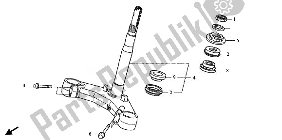 Wszystkie części do Mostek Kierownicy Honda FJS 600A 2011