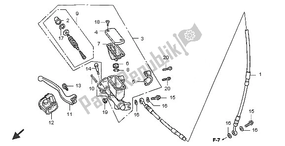 Toutes les pièces pour le Fr. Maître-cylindre De Frein du Honda CR 250R 2005