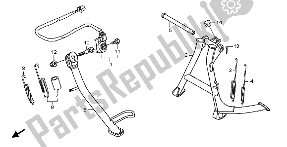 Wszystkie części do Stoisko Honda XL 125V 80 KMH 2003