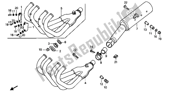 Todas las partes para Silenciador De Escape de Honda CBR 600F 1989