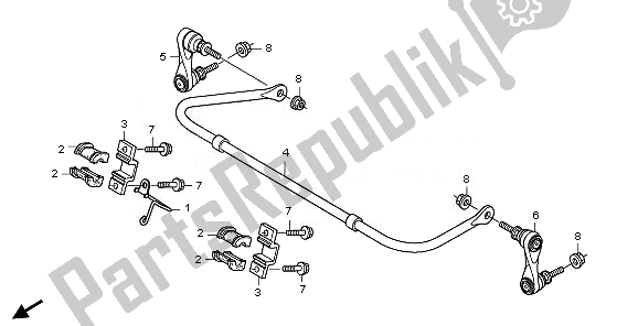 All parts for the Stabilizer of the Honda TRX 700 XX 2011