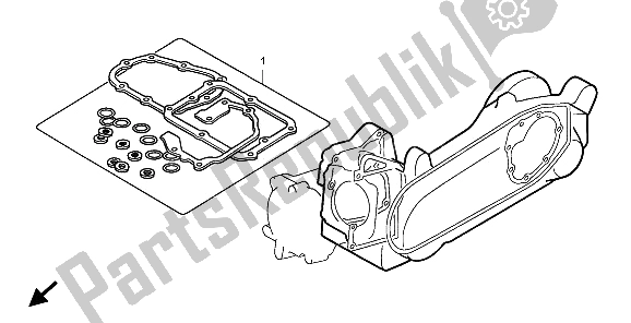 All parts for the Eop-2 Gasket Kit B of the Honda SH 150 2006