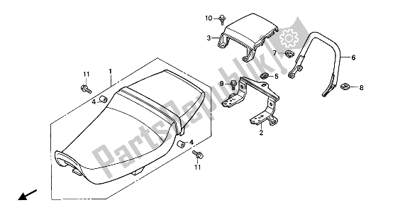 Todas las partes para Asiento Y Capota de Honda CBR 600F 1992