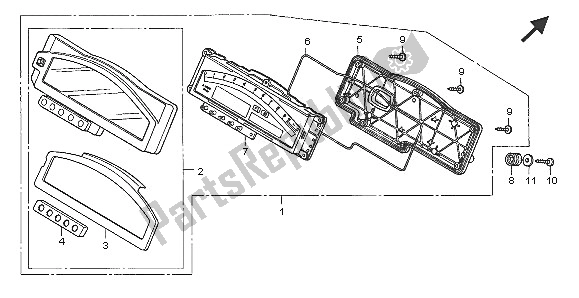 Todas las partes para Metro (kmh) de Honda VTR 1000 SP 2005