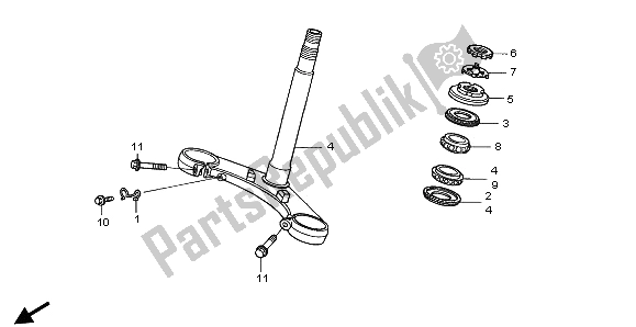 All parts for the Steering Stem of the Honda CBR 600F 1997