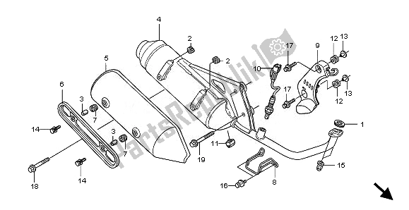 Todas las partes para Silenciador De Escape de Honda SH 150 2010