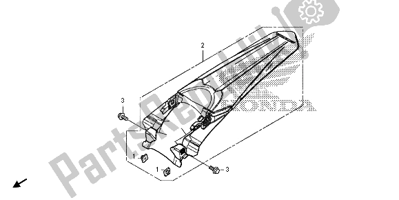 All parts for the Rear Fender of the Honda CRF 450R 2013