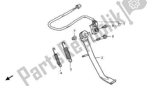 Tutte le parti per il Cavalletto Laterale del Honda VT 125C 2006