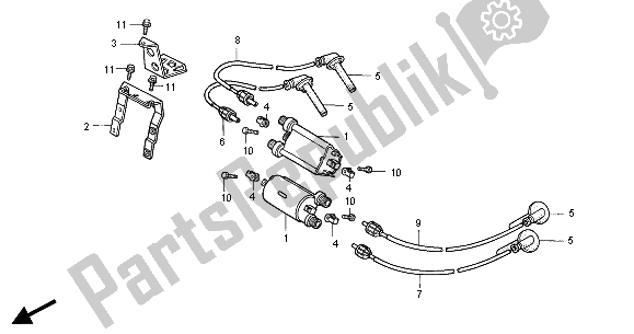 Todas las partes para Bobina De Encendido de Honda ST 1100 2001