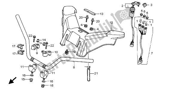 Wszystkie części do Uchwyt Rury Honda TRX 400 FW Fourtrax Foreman 2001