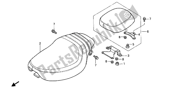 All parts for the Seat of the Honda VF 750C 1994