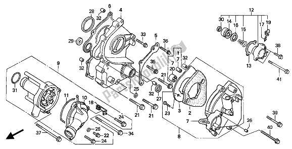 Todas as partes de Bomba De água do Honda CBR 1000F 1994