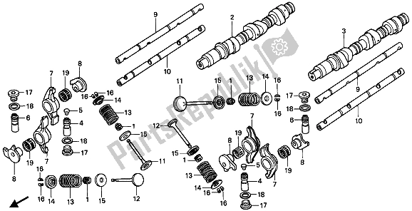 All parts for the Camshaft & Valve of the Honda GL 1500 SE 1993
