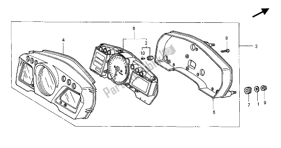 All parts for the Meter (mph) of the Honda CBR 1100 XX 2001