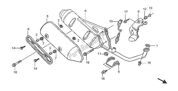 Tutte le parti per il Silenziatore Di Scarico del Honda SH 125 2005