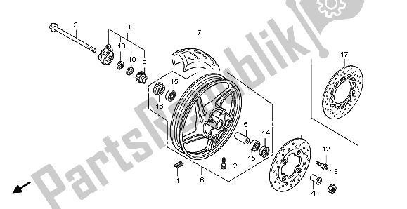 Tutte le parti per il Ruota Anteriore del Honda SH 150 2009