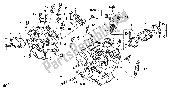 Wszystkie części do G? Owica Cylindra Honda TRX 650 FA Fourtrax Rincon 2003