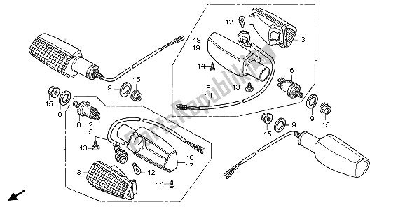 Toutes les pièces pour le Clignotant du Honda XR 125L 2006