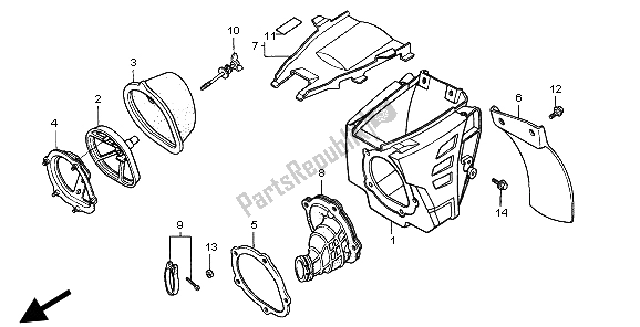 Alle onderdelen voor de Luchtfilter van de Honda CR 500R 1999