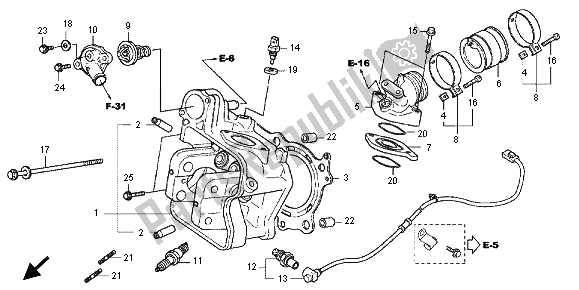 Tutte le parti per il Testata del Honda SH 300 2012