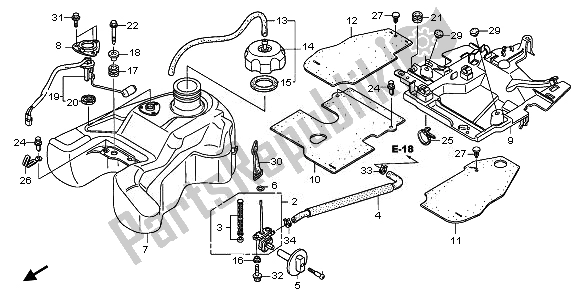 Tutte le parti per il Serbatoio Di Carburante del Honda TRX 500 FE Foretrax Foreman ES 2011