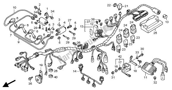 Wszystkie części do Wi? Zki Przewodów Honda CB 900F Hornet 2004