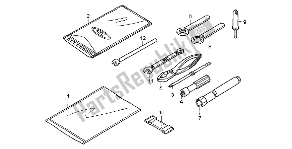 Todas las partes para Herramientas de Honda TRX 680 FA Fourtrax Rincon 2009