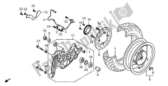 Todas las partes para Rueda Trasera de Honda FES 125A 2010