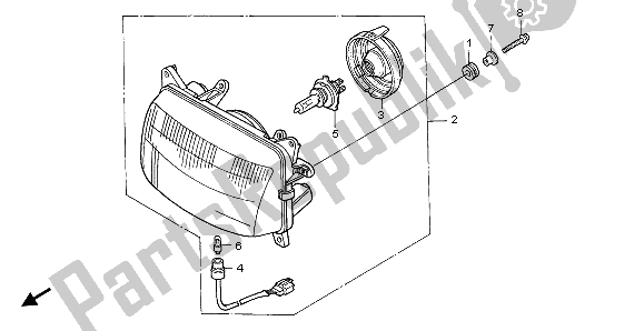 Todas las partes para Faro (eu) de Honda NX 650 1999