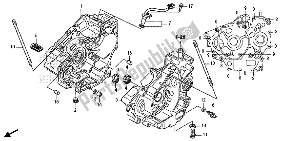 Alle onderdelen voor de Carter van de Honda CRF 250L 2015