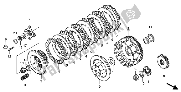 Todas las partes para Embrague de Honda TRX 300 EX Sportrax 2006