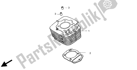 Tutte le parti per il Cilindro del Honda CLR 125 1999