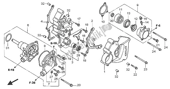 Wszystkie części do Pompa Wodna Honda VFR 800 2005