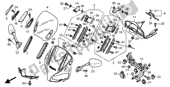 Todas las partes para Capucha Superior de Honda CBF 1000 FA 2010