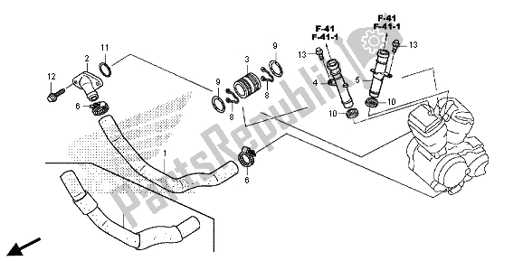 Tutte le parti per il Tubo Dell'acqua del Honda VT 750C2S 2013