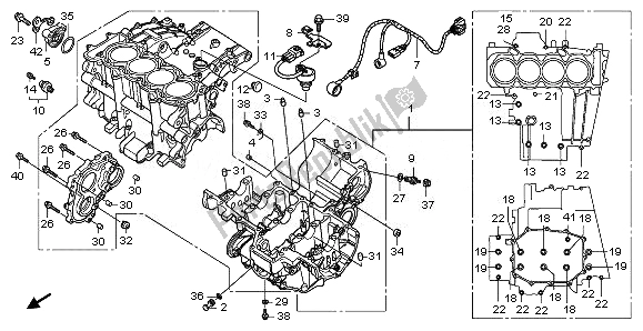 Tutte le parti per il Carter del Honda CBF 1000F 2011