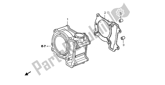 Alle onderdelen voor de Cilinder van de Honda PES 150 2010