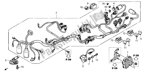 Todas las partes para Arnés De Cables de Honda CBF 1000 FA 2012