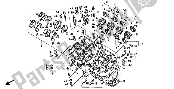 Todas las partes para Cabeza De Cilindro de Honda CB 1000F 1993