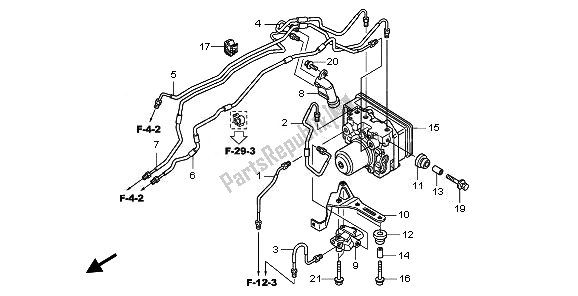 All parts for the Abs Modulator of the Honda CBF 600 SA 2008